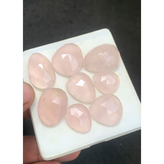 High Quality Natural Rose Quartz Rose Cut Fancy Shape Cabochons Gemstone For Jewelry