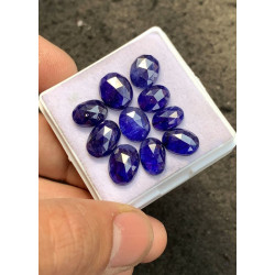 High Quality Natural Thailand Blue Sapphire Rose Cut Oval Shape Cabochons Gemstone For Jewelry