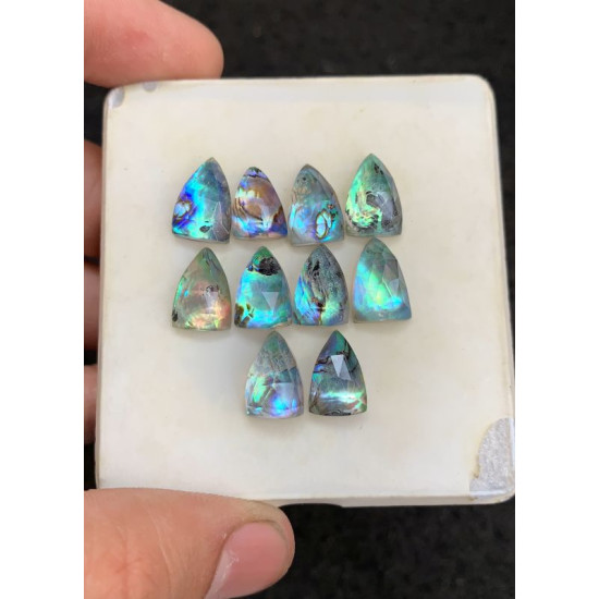 High Quality Natural Abalone Shell Pearl and Crystal Doublet Rose Cut Fancy Shape Cabochons Gemstone For Jewelry