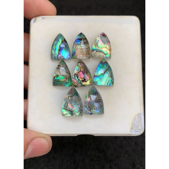 High Quality Natural Abalone Shell Pearl and Crystal Doublet Rose Cut Fancy Shape Cabochons Gemstone For Jewelry