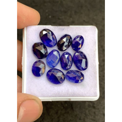 High Quality Natural Thailand Blue Sapphire Rose Cut Oval Shape Cabochons Gemstone For Jewelry