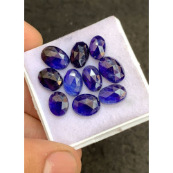 High Quality Natural Thailand Blue Sapphire Rose Cut Oval Shape Cabochons Gemstone For Jewelry