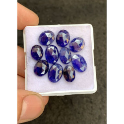 High Quality Natural Thailand Blue Sapphire Rose Cut Oval Shape Cabochons Gemstone For Jewelry