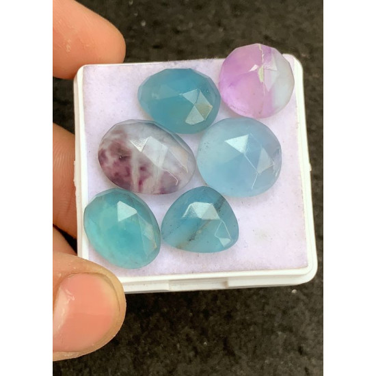 High Quality Natural Fluorite Rose Cut Fancy Shape Cabochons Gemstone For Jewelry