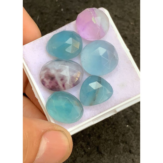 High Quality Natural Fluorite Rose Cut Fancy Shape Cabochons Gemstone For Jewelry