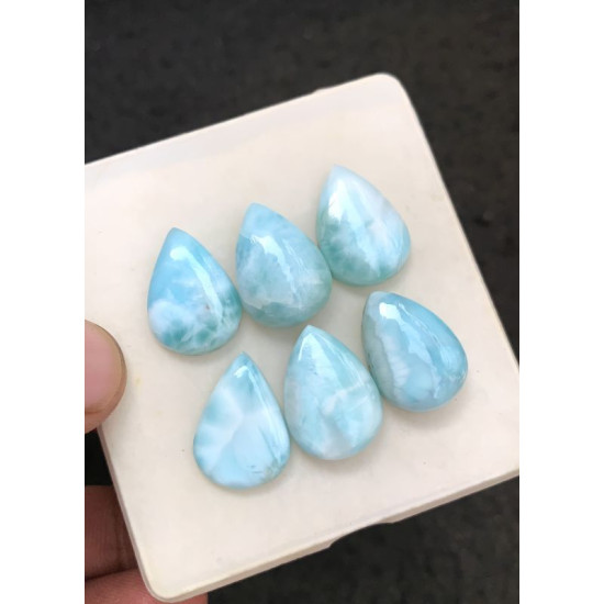 High Quality Natural Larimar Smooth Mix Shape Cabochons Gemstone For Jewelry