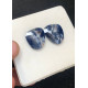 High Quality Natural Blue Sapphire Rose Cut Pair Fancy Shape Cabochons Gemstone For Jewelry