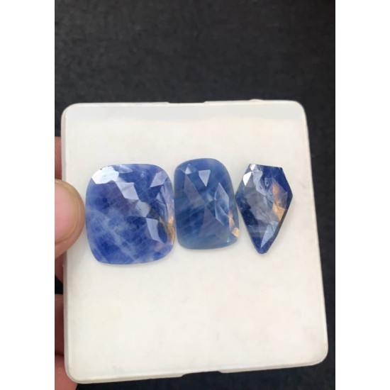 High Quality Natural Blue Sapphire Rose Cut Fancy Shape Cabochons Gemstone For Jewelry