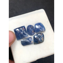 High Quality Natural Blue Sapphire Rose Cut Fancy Shape Cabochons Gemstone For Jewelry