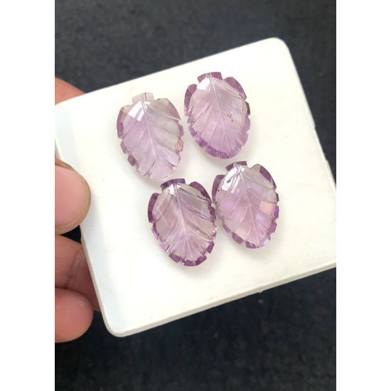 High Quality Natural Ametrine Hand Craved Leaf Shape Cabochons Gemstone For Jewelry