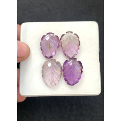 High Quality Natural Ametrine Hand Craved Leaf Shape Cabochons Gemstone For Jewelry