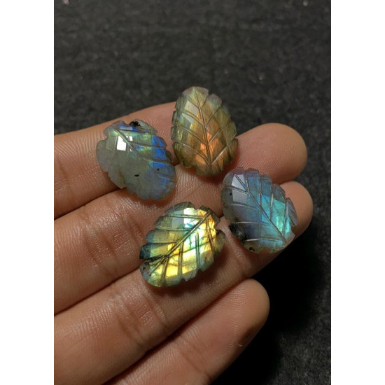 High Quality Natural Labradorite Hand Craved Briolette Leaf Shape Gemstone For Jewelry