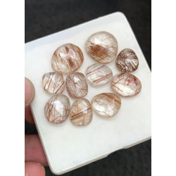 High Quality Natural Rutilated Quartz Rose Cut Fancy Shape Cabochons Gemstone For Jewelry