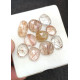 High Quality Natural Rutilated Quartz Rose Cut Fancy Shape Cabochons Gemstone For Jewelry