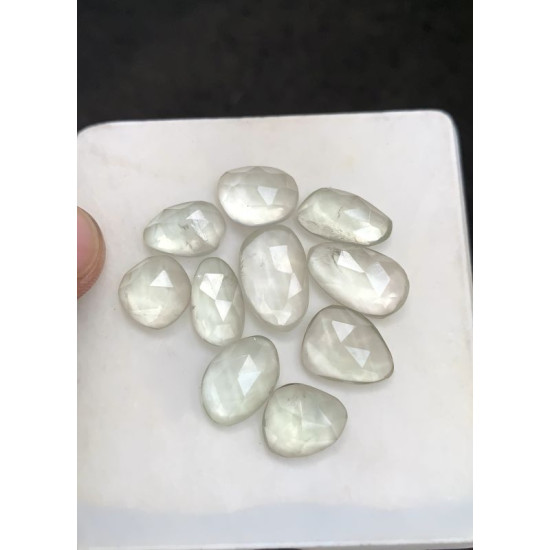 High Quality Natural Green Amethyst Rose Cut Fancy Shape Cabochon Gemstone For Jewelry