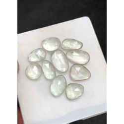 High Quality Natural Green Amethyst Rose Cut Fancy Shape Cabochon Gemstone For Jewelry