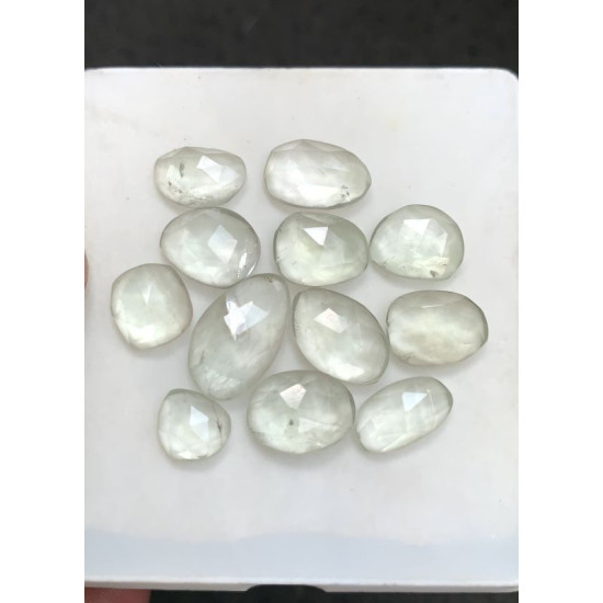 High Quality Natural Green Amethyst Rose Cut Fancy Shape Cabochon Gemstone For Jewelry