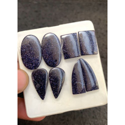 High Quality Natural Blue  Send Stone Smooth Pair Mix Shape Cabochons Gemstone For Jewelry