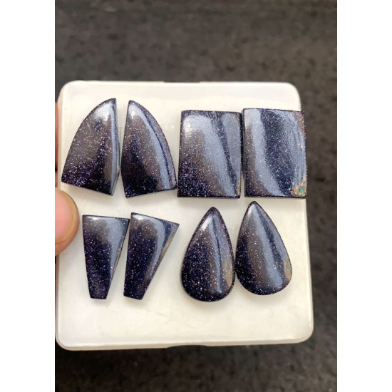 High Quality Natural Blue  Send Stone Smooth Pair Mix Shape Cabochons Gemstone For Jewelry