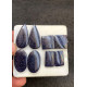 High Quality Natural Blue Send Stone Smooth Pair Mix Shape Cabochons Gemstone For Jewelry