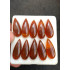 High Quality Natural Amber Smooth Pear Shape Cabochons Gemstone For Jewelry