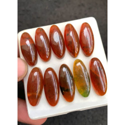 High Quality Natural Amber Smooth Oval Shape Cabochons Gemstone For Jewelry