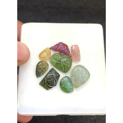 High Quality Natural Tourmaline Hand Craved Mix Shape Cabochons Gemstone For Jewelry