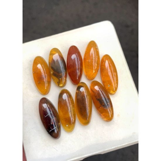 High Quality Natural Amber Smooth Oval Shape Cabochons Gemstone For Jewelry