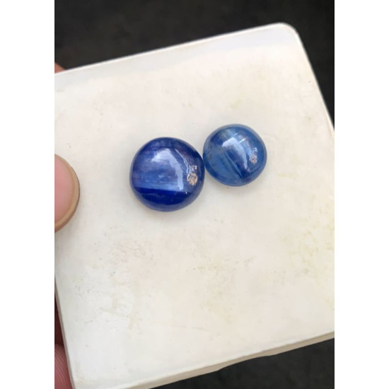 High Quality Natural Blue Kyanite Smooth Round Shape Cabochons Gemstone For Jewelry