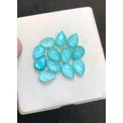 High Quality Arizona Turquoise and Crystal Doublet Rose Cut Pear Shape Cabochons Gemstone For Jewelry