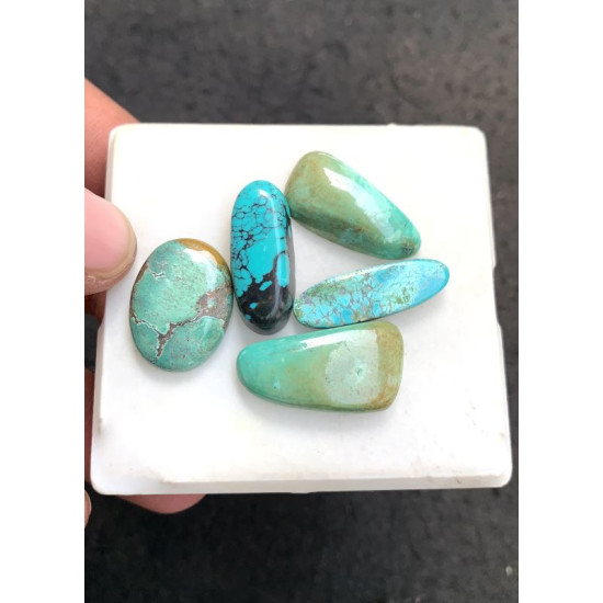 High Quality Natural Tibetan Turquoise Smooth Mix Shape Cabochons Gemstone For Jewelry