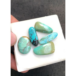 High Quality Natural Tibetan Turquoise Smooth Mix Shape Cabochons Gemstone For Jewelry