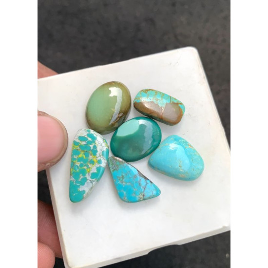 High Quality Natural Tibetan Turquoise Smooth Mix Shape Cabochons Gemstone For Jewelry