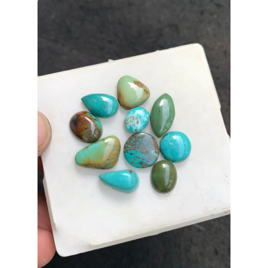 High Quality Natural Tibetan Turquoise Smooth Mix Shape Cabochons Gemstone For Jewelry