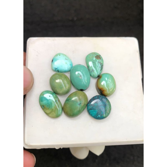 High Quality Natural Tibetan Turquoise Smooth Mix Shape Cabochons Gemstone For Jewelry