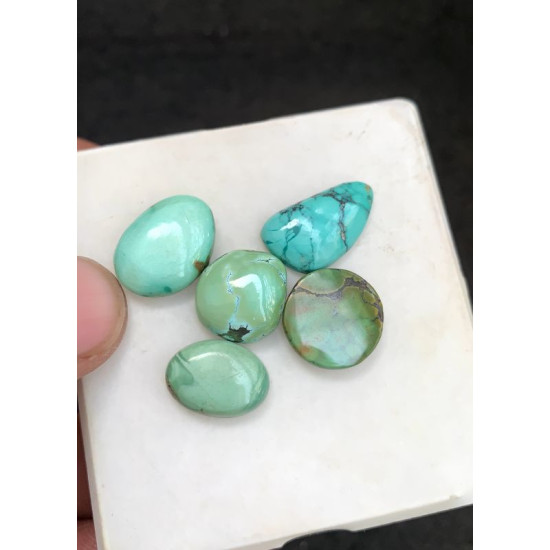 High Quality Natural Tibetan Turquoise Smooth Mix Shape Cabochons Gemstone For Jewelry