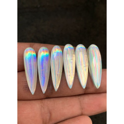 High Quality Mystic Rainbow Quartz Smooth Pear Shape Cabochons Gemstone For Jewelry