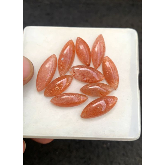 High Quality Natural Sunstone Smooth Marquise Shape Cabochons Gemstone For Jewelry