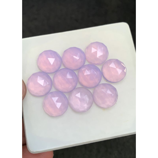 High Quality Natural Lavender Quartz Rose Cut Round Shape Cabochons Gemstone For Jewelry