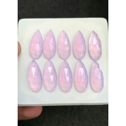 High Quality Natural Lavender Quartz Rose Cut Round Shape Cabochons Gemstone For Jewelry