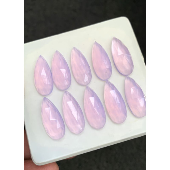 High Quality Natural Lavender Quartz Rose Cut Round Shape Cabochons Gemstone For Jewelry