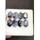 High Quality Natural Snow Flake Obsidian Step Cut Hexagon Shape Cabochons Gemstone For Jewelry