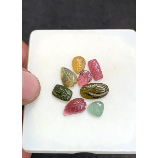 High Quality Natural Watermelon Tourmaline Hand Craved Mix Shape Cabochons Gemstone For Jewelry