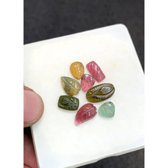 High Quality Natural Watermelon Tourmaline Hand Craved Mix Shape Cabochons Gemstone For Jewelry