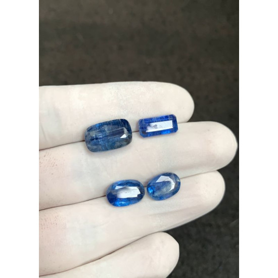 High Quality Natural Blue Kyanite Faceted Cut Rectangle Shape Gemstone For Jewelry