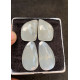 High Quality Natural White Moonstone Rose Cut Pair Fancy Shape Cabochons Gemstone For Jewelry