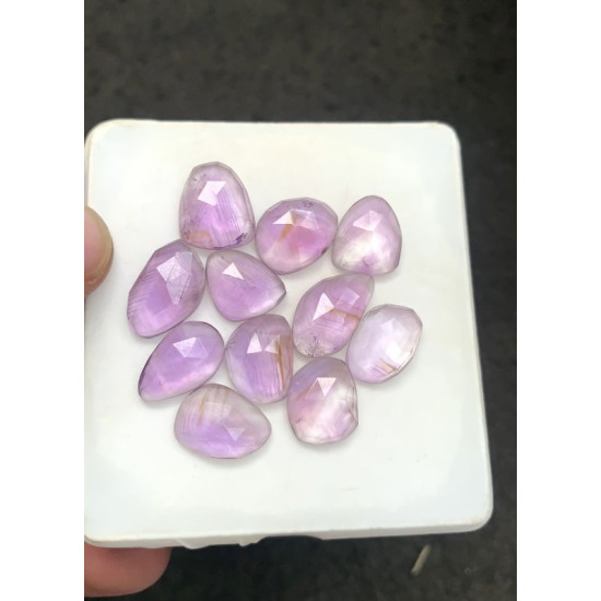 High Quality Natural Amethyst Rose Cut Fancy Shape Cabochons Gemstone For Jewelry