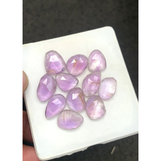 High Quality Natural Amethyst Rose Cut Fancy Shape Cabochons Gemstone For Jewelry