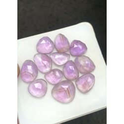 High Quality Natural Amethyst Rose Cut Fancy Shape Cabochons Gemstone For Jewelry