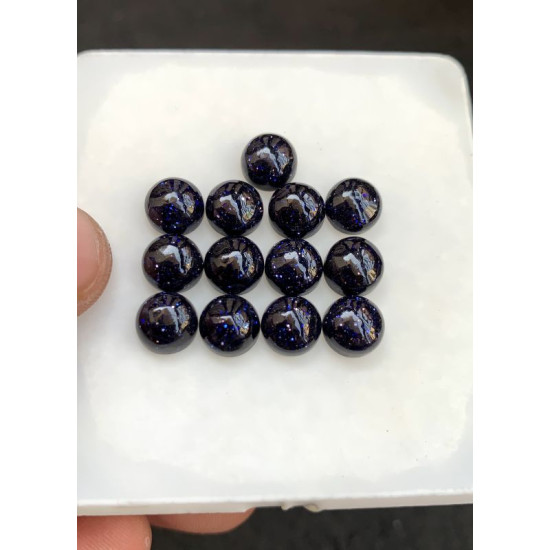 High Quality Blue Send Stone Smooth Round Shape Cabochons Gemstone For Jewelry